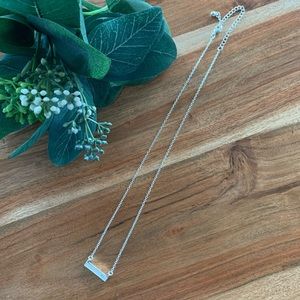The 2Bandits Athens Bar Necklace - Silver NWT